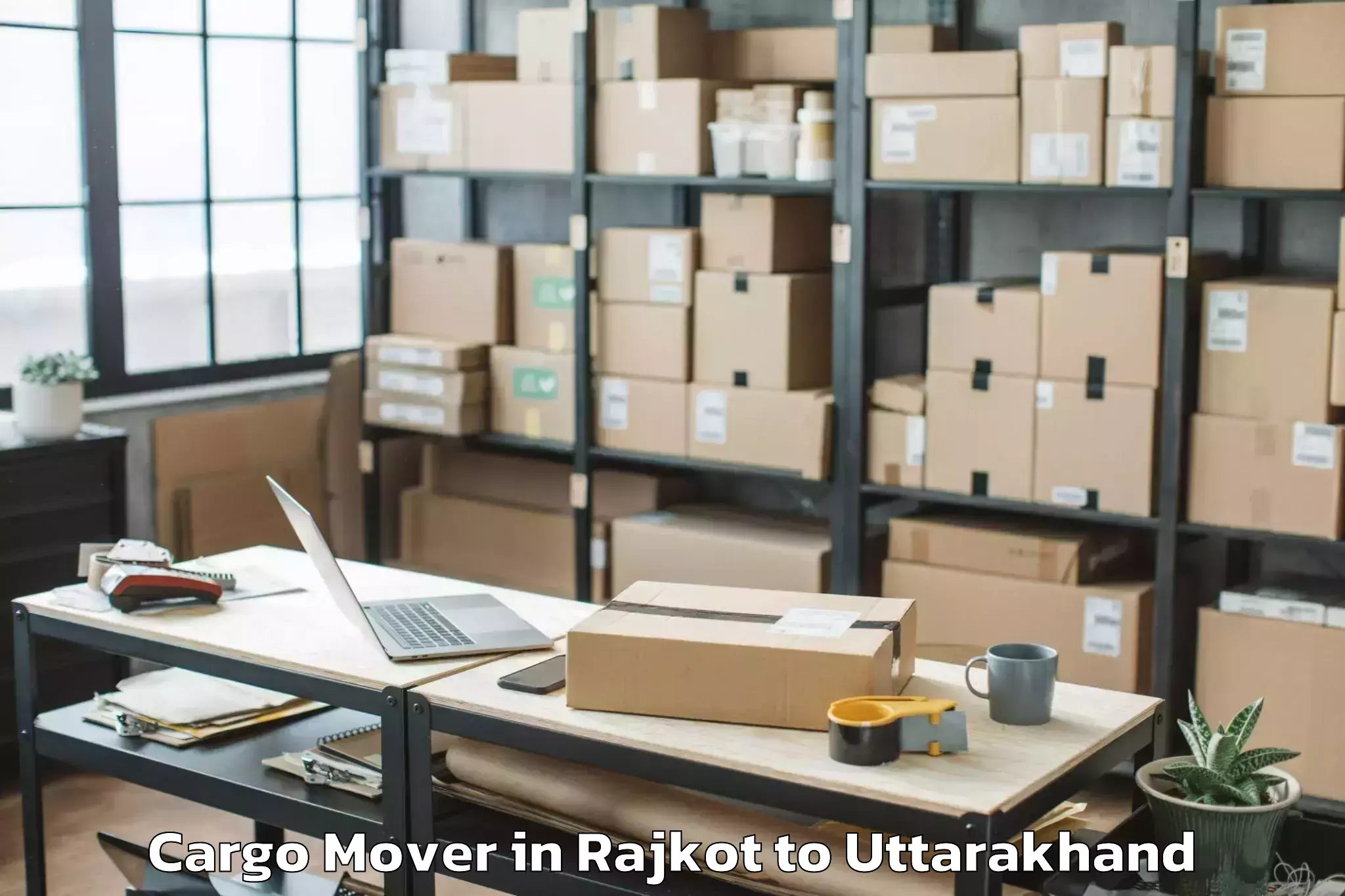 Book Rajkot to Hemwati Nandan Bahuguna Uttara Cargo Mover Online